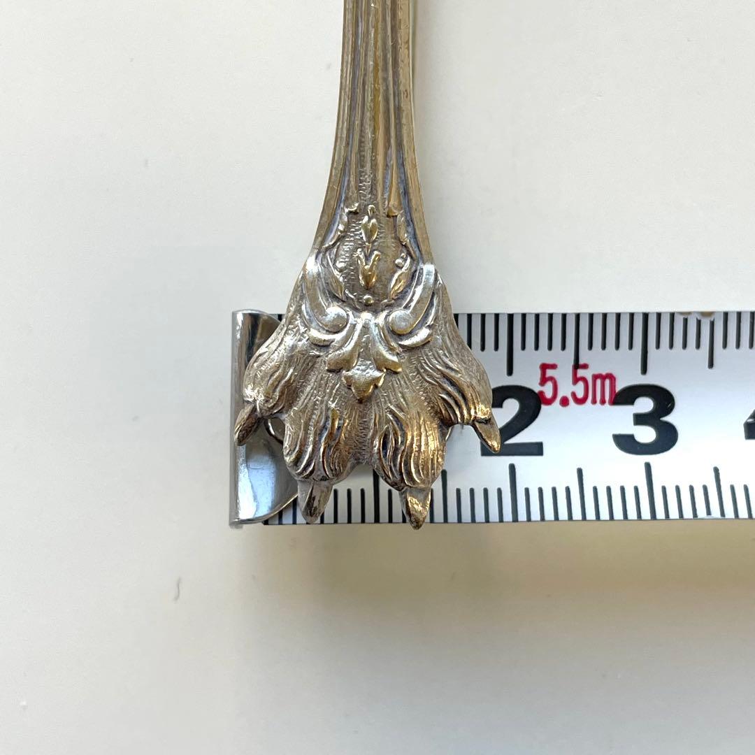 [フランス アンティーク]獣手シルバーシュガートング刻印ありe