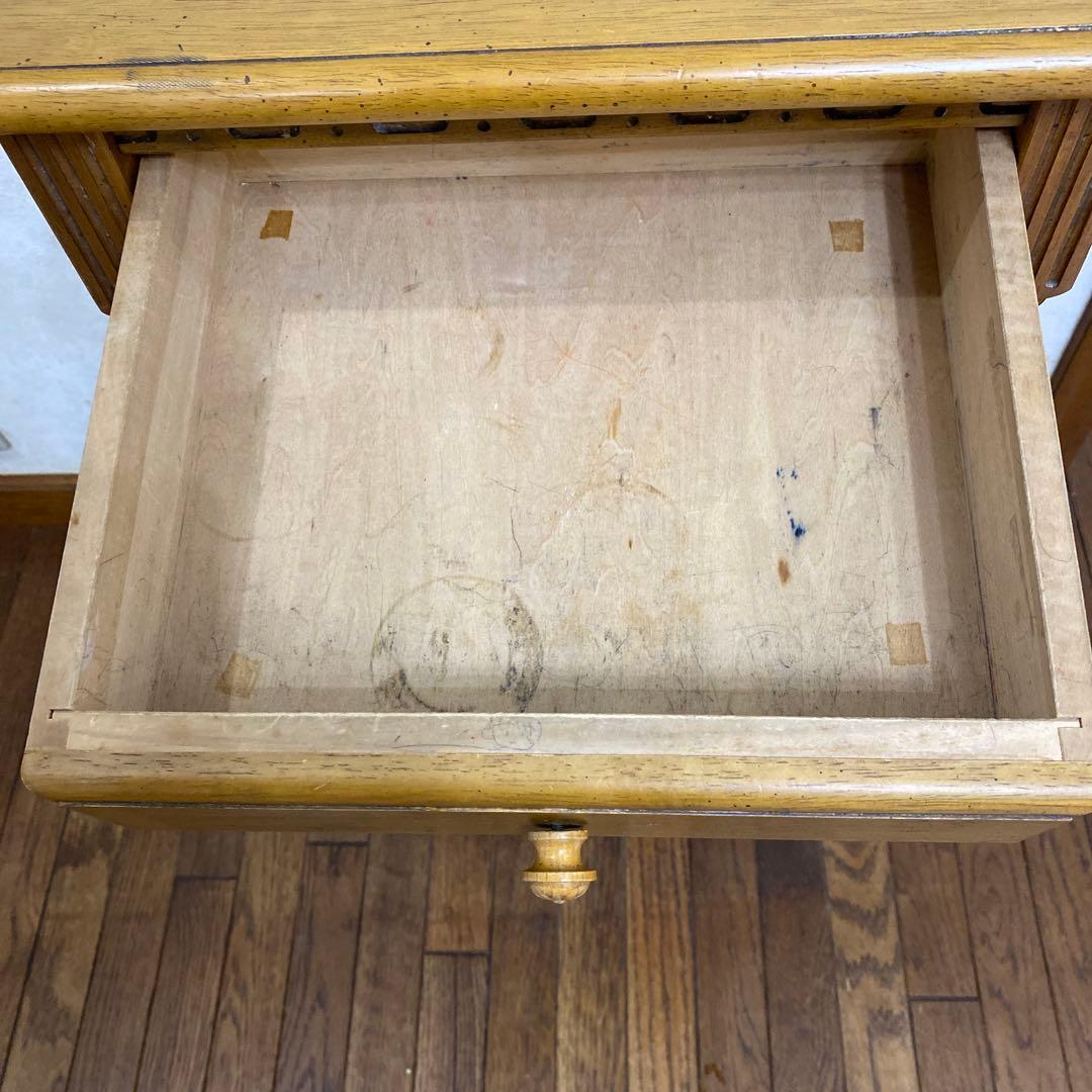 カリモク【電話台】 木製　アンティーク　花台 収納棚