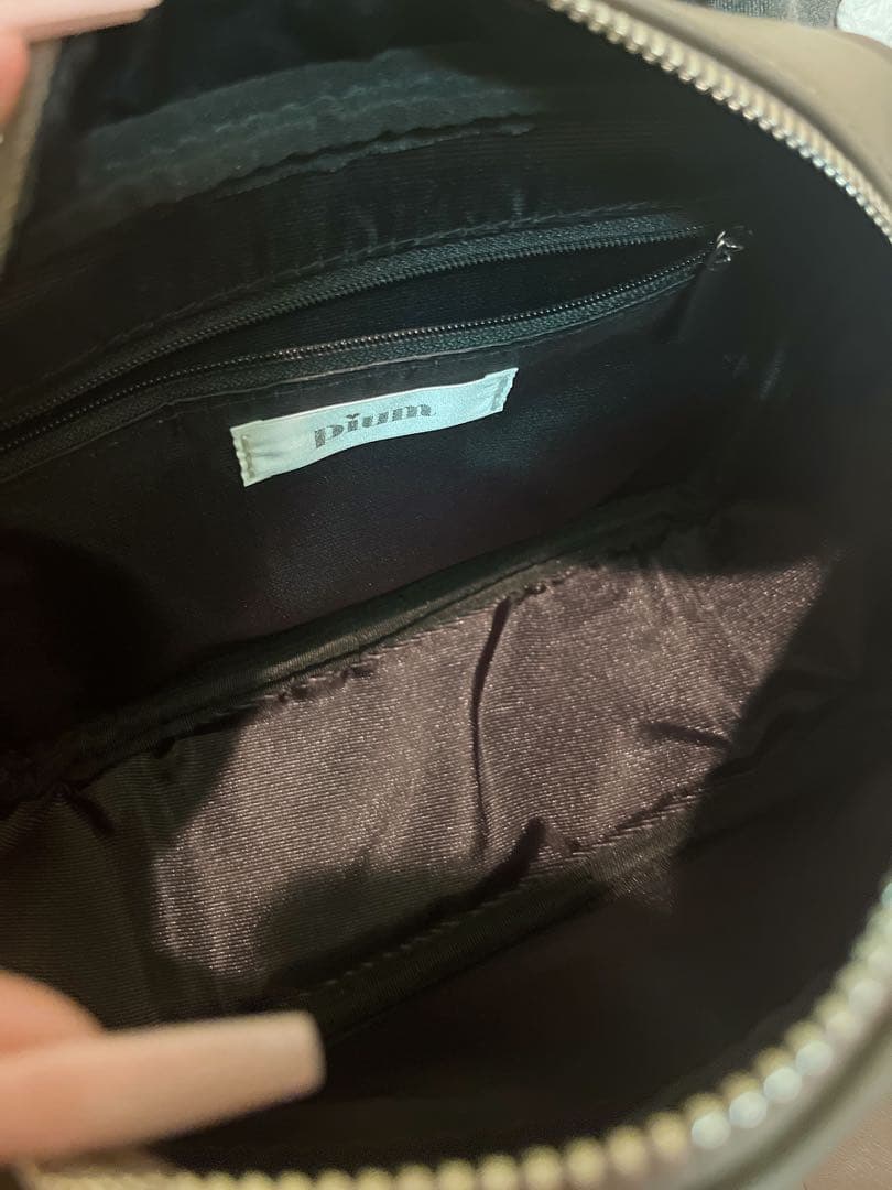 ハートポーチ付きミニリボンボストンバッグ ブラウン