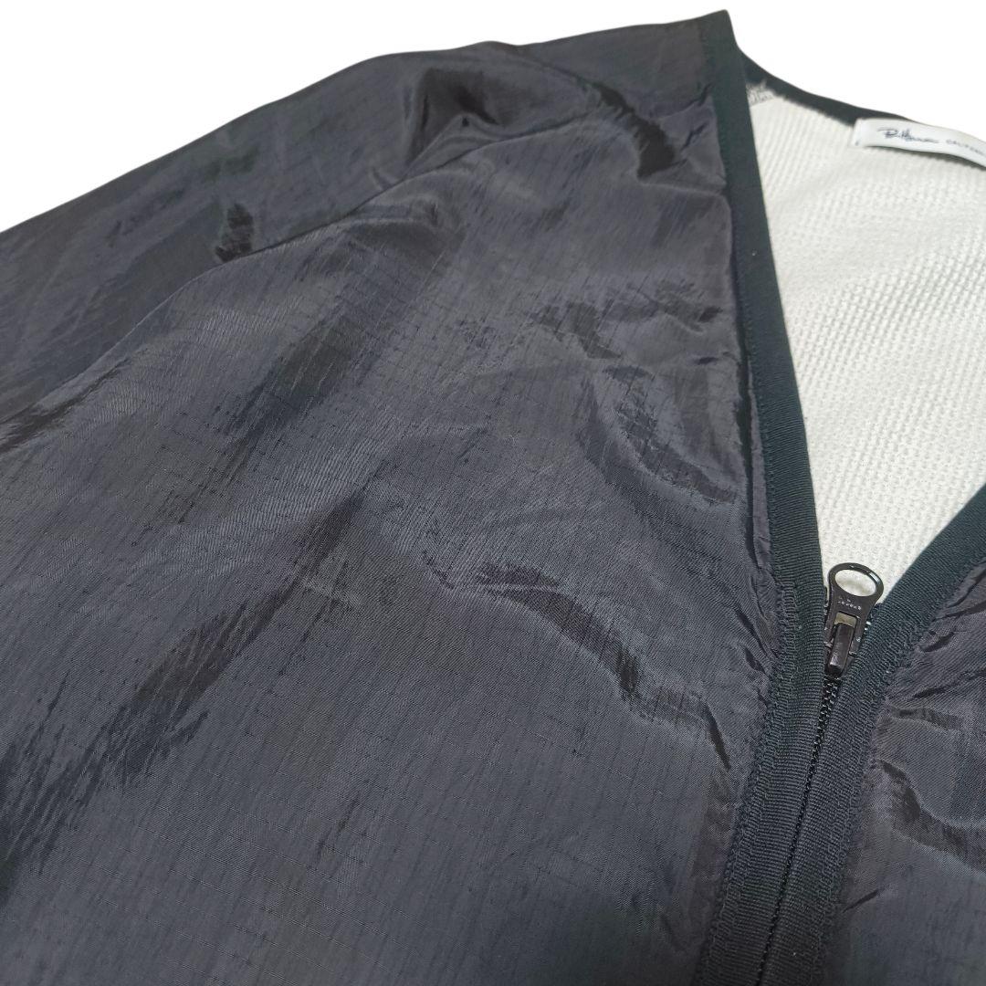 ロンハーマン　sizeM　ナイロンジャケット　ノーカラー　ダブルジップ　黒