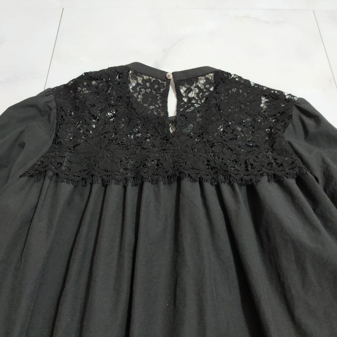 24SS✨ガリャルダガランテ レースドッキングブラウス　デート　上品　ブラック