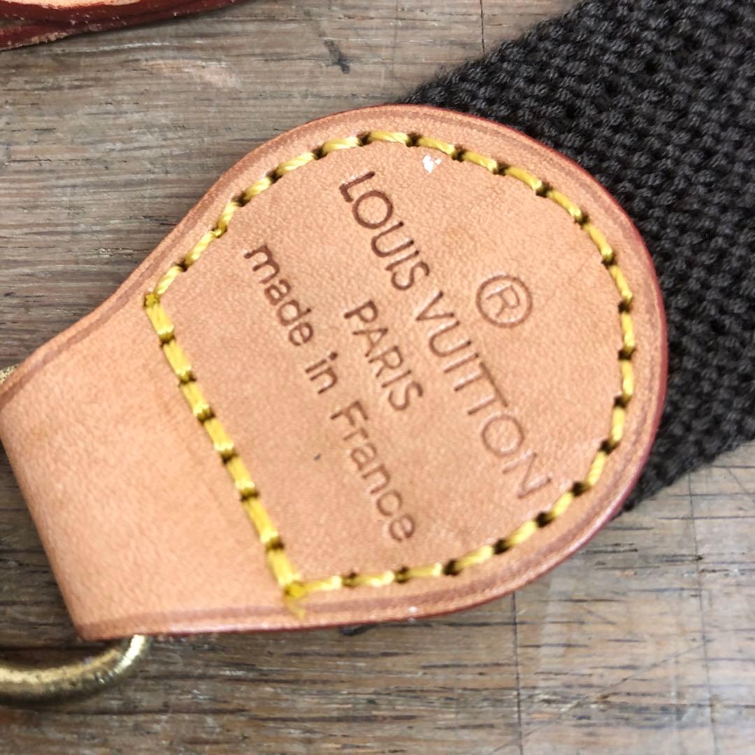 ルイヴィトン ショルダーストラップ ヌメ革×キャンバス LOUISVUITTON