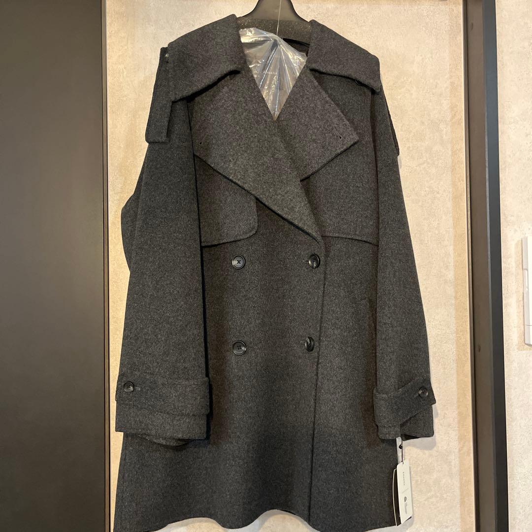 ánuans リバーウールミドルトレンチコート