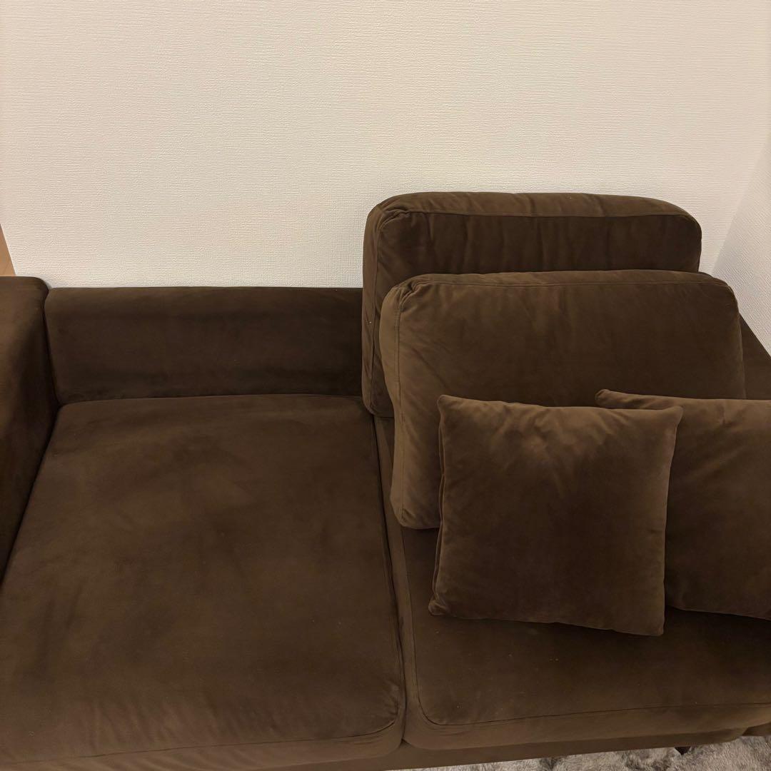 Allyアリーソファソファー2人掛け二人掛けローソファ ブラウン 135011