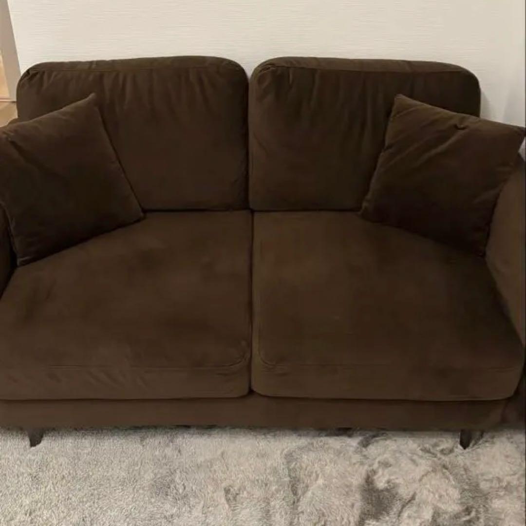 Allyアリーソファソファー2人掛け二人掛けローソファ ブラウン 135011