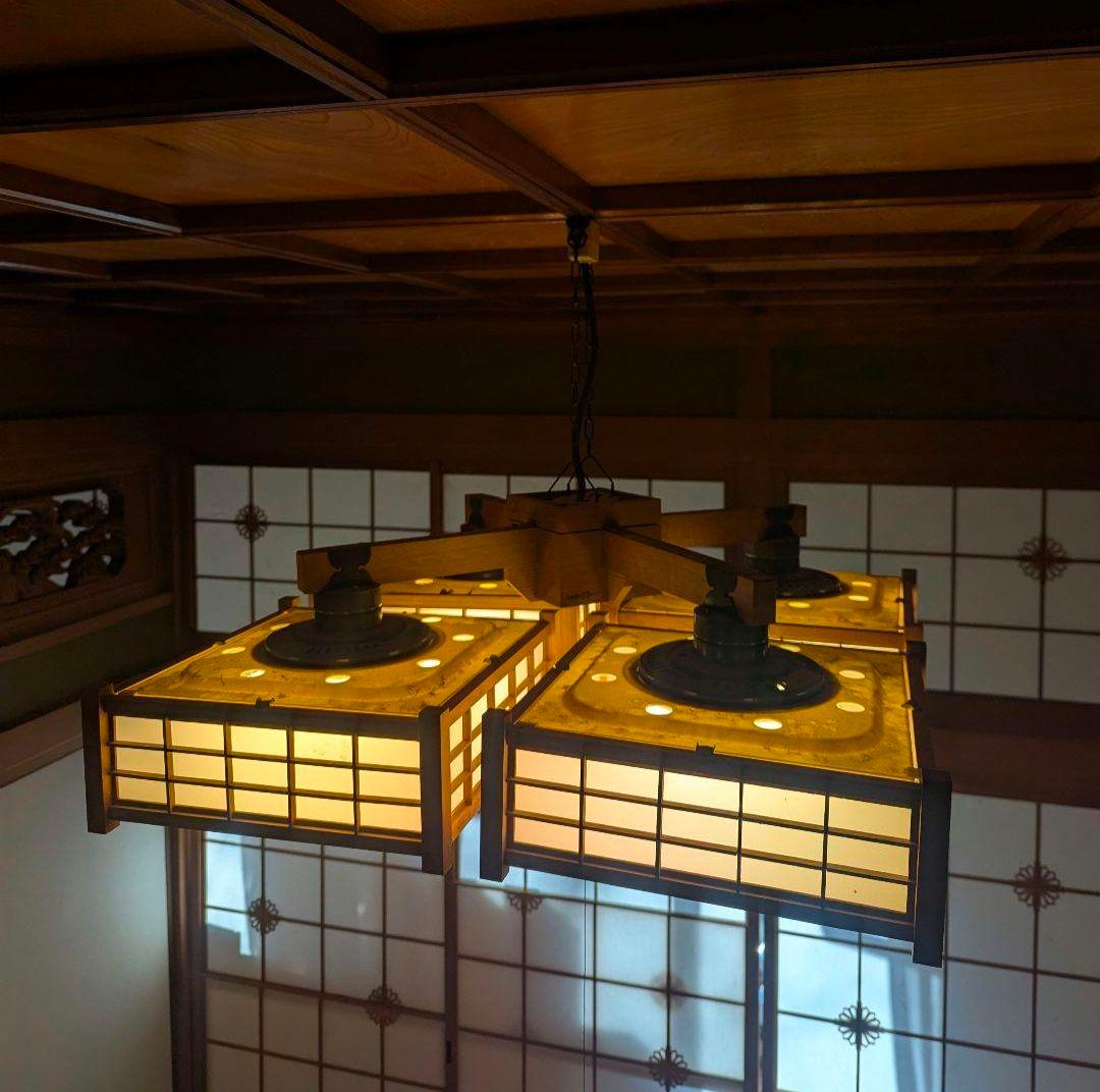 和風 シーリングライト 木製