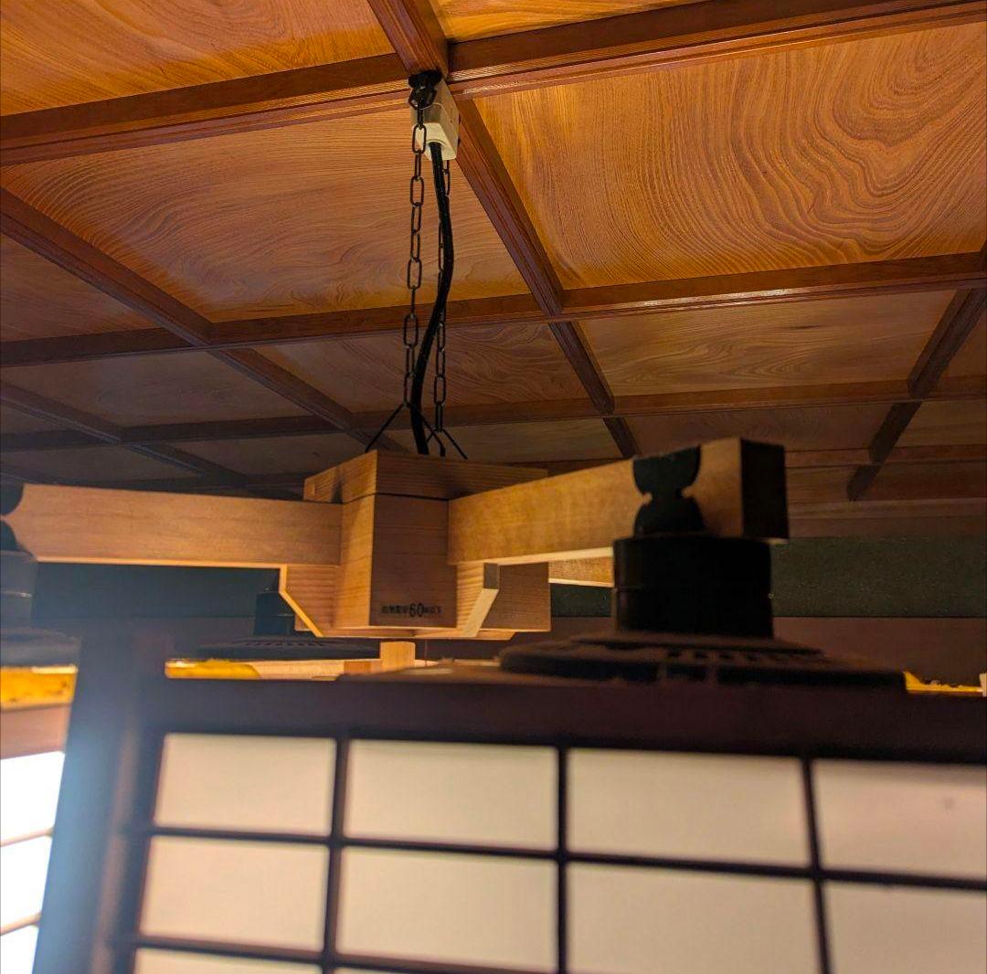 和風 シーリングライト 木製