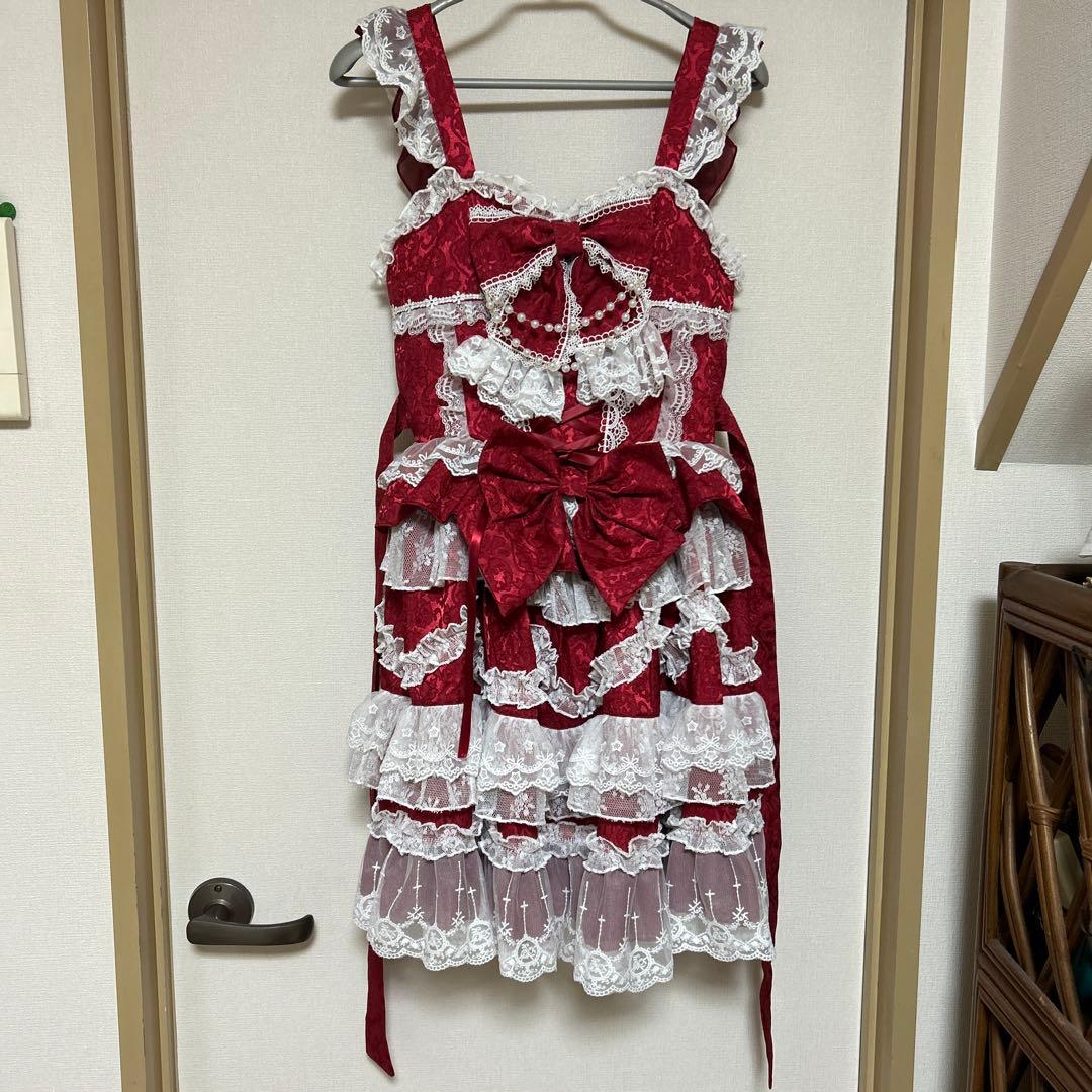 ゴスロリ・ロリータドレスセット 赤