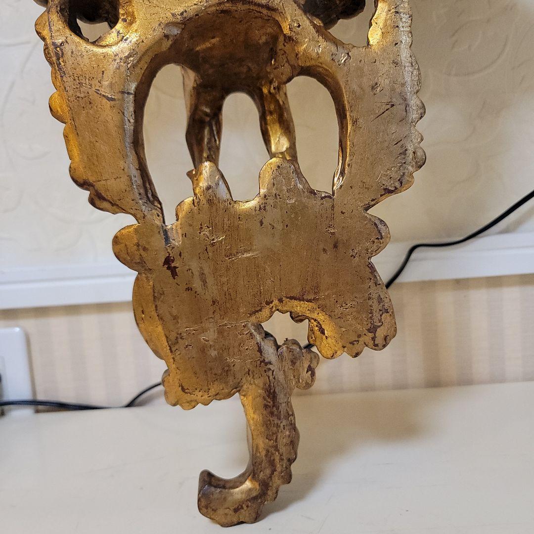 大型　ライオンの壁掛けコンソール　シェルフ　ヴィンテージ　有翼の獅子