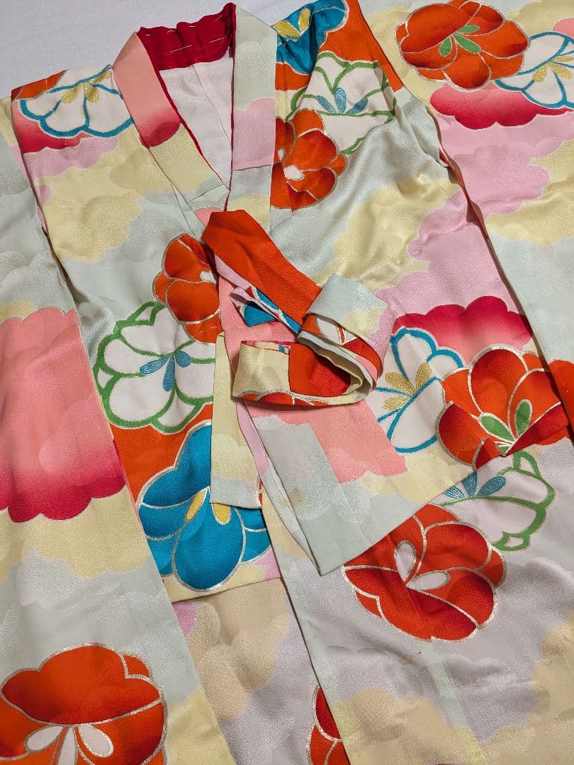 七五三 7歳 アンティーク 正絹 着物 セット