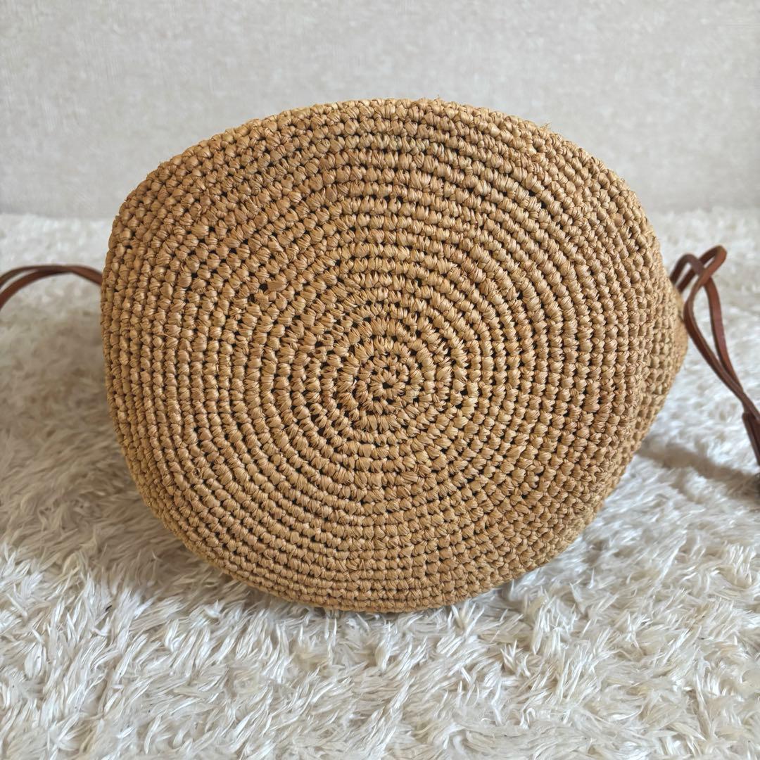 ペコマルくん さま✨ヘレンカミンスキー かごバック 大容量 ラフィア レザー