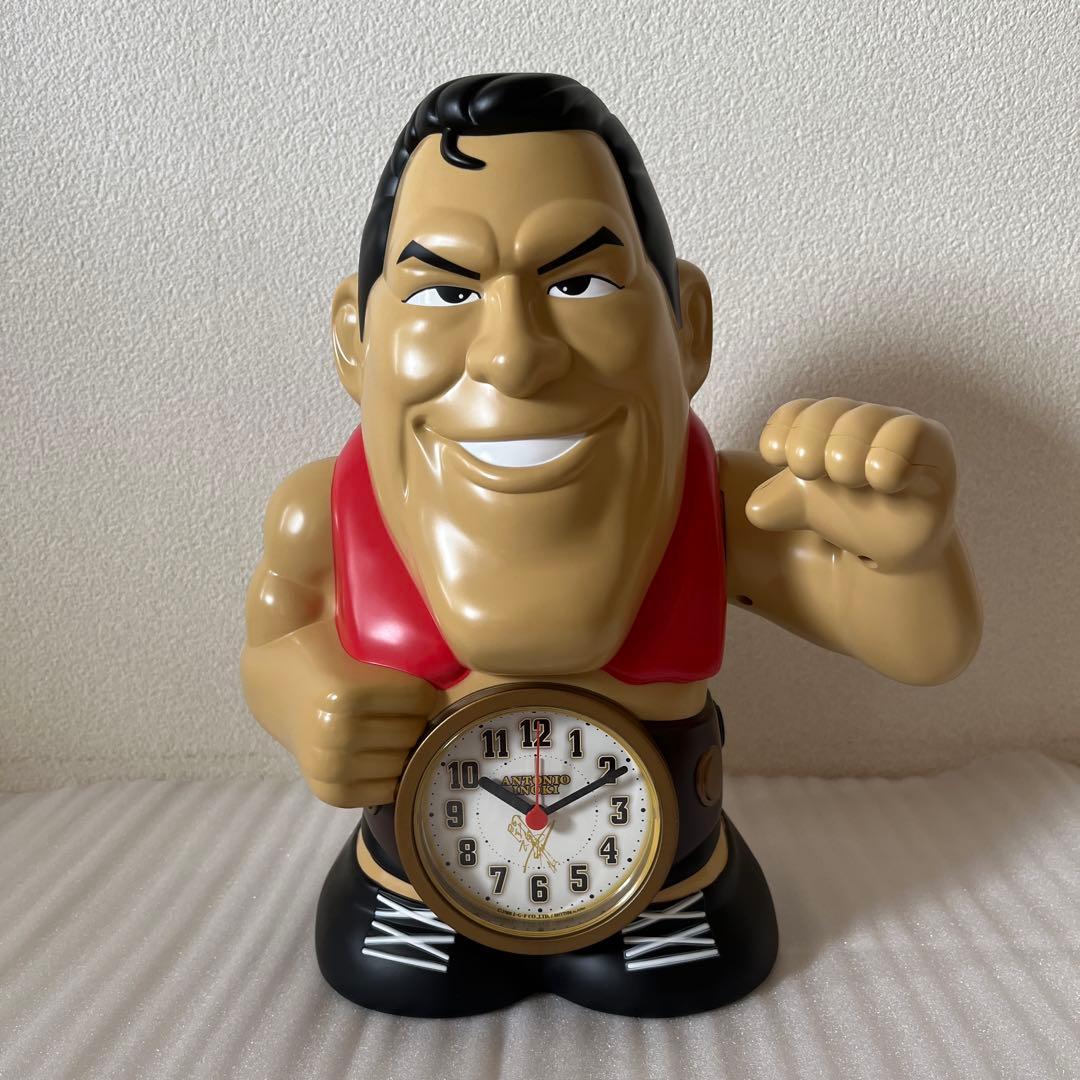 【かみみや】アントニオ猪木目覚まし時計ビックサイズアラーム 単三電池４本付
