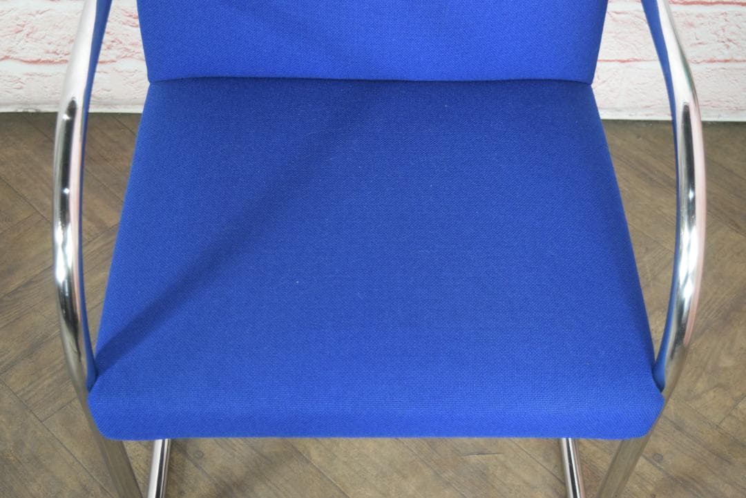 Knoll/ノル ブルーノ アームチェア チューブラー ファブリックブルー d