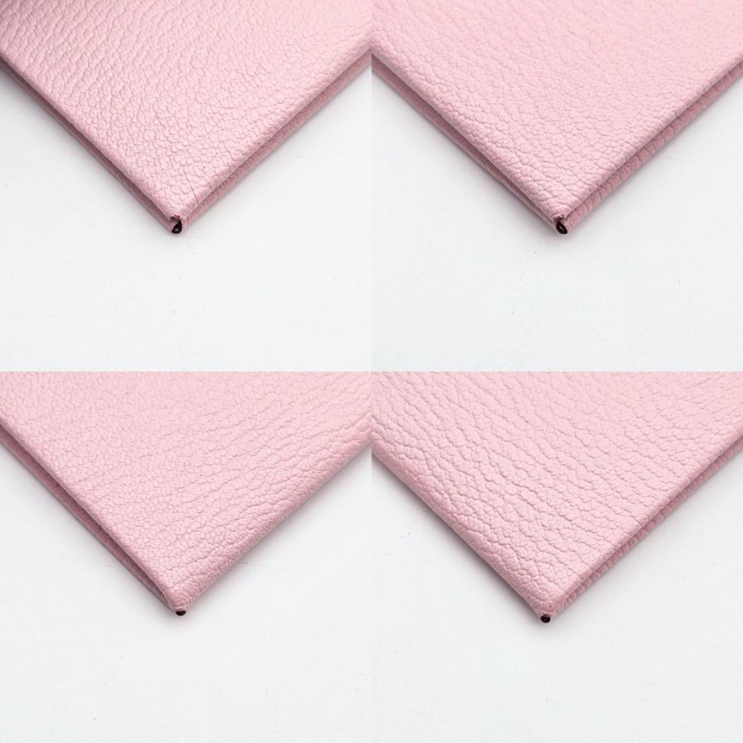 こねこママ カルヴィ ヴェルソ シェーブル 名刺入れ ピンク