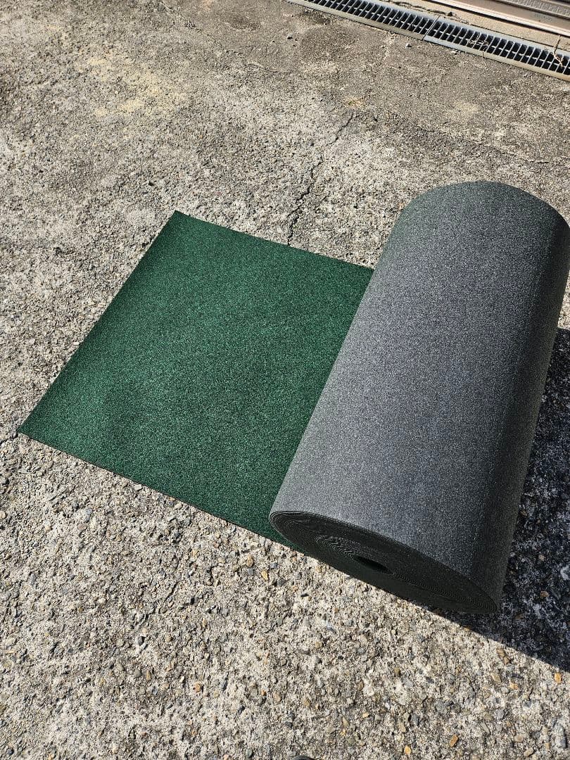 【新品】本格ポリエステル不織布 防草シート(グリーン)厚手　巾1m×50m