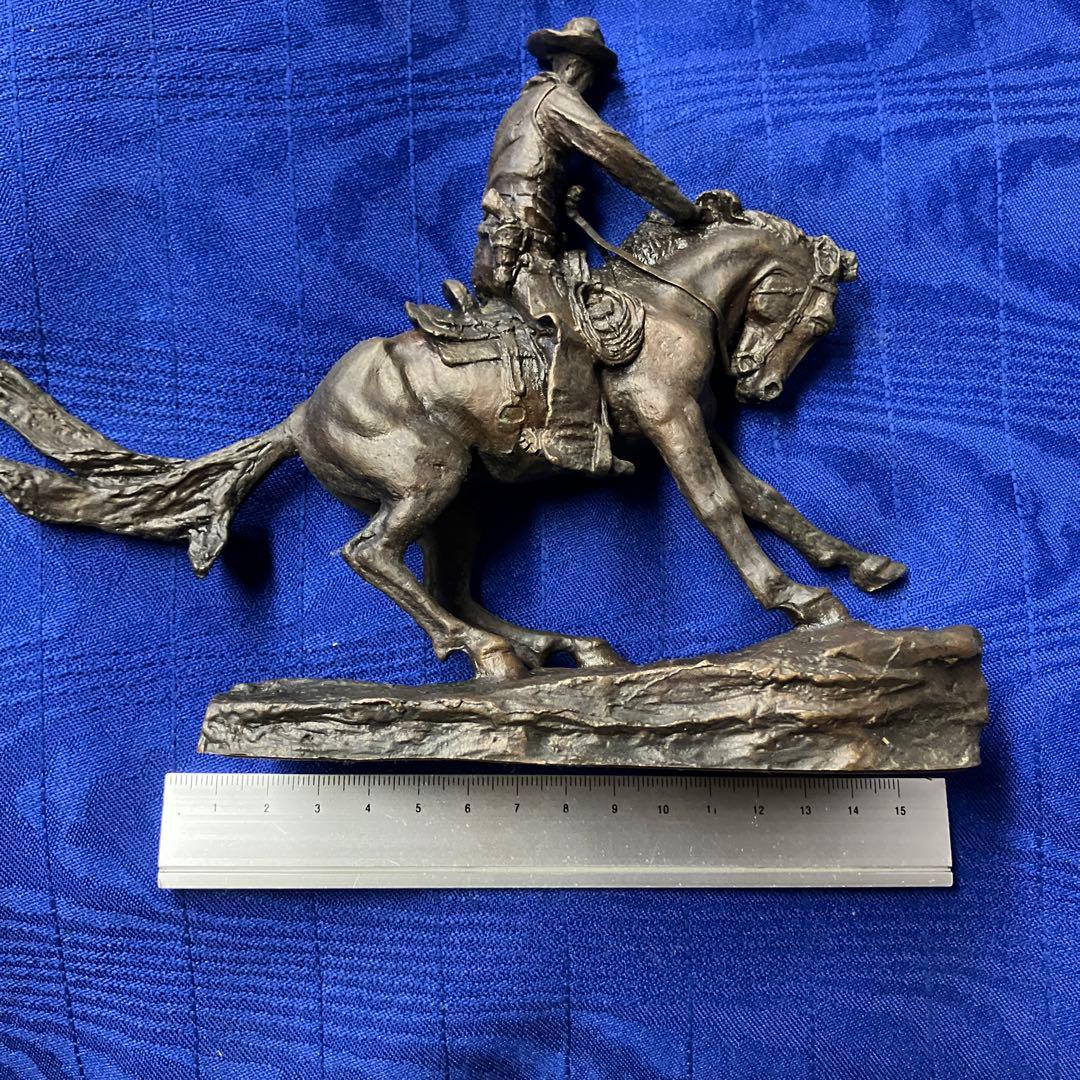 カウボーイ　ロデオ　フレデリックレミントン　The COWBOY ブロンズ像風