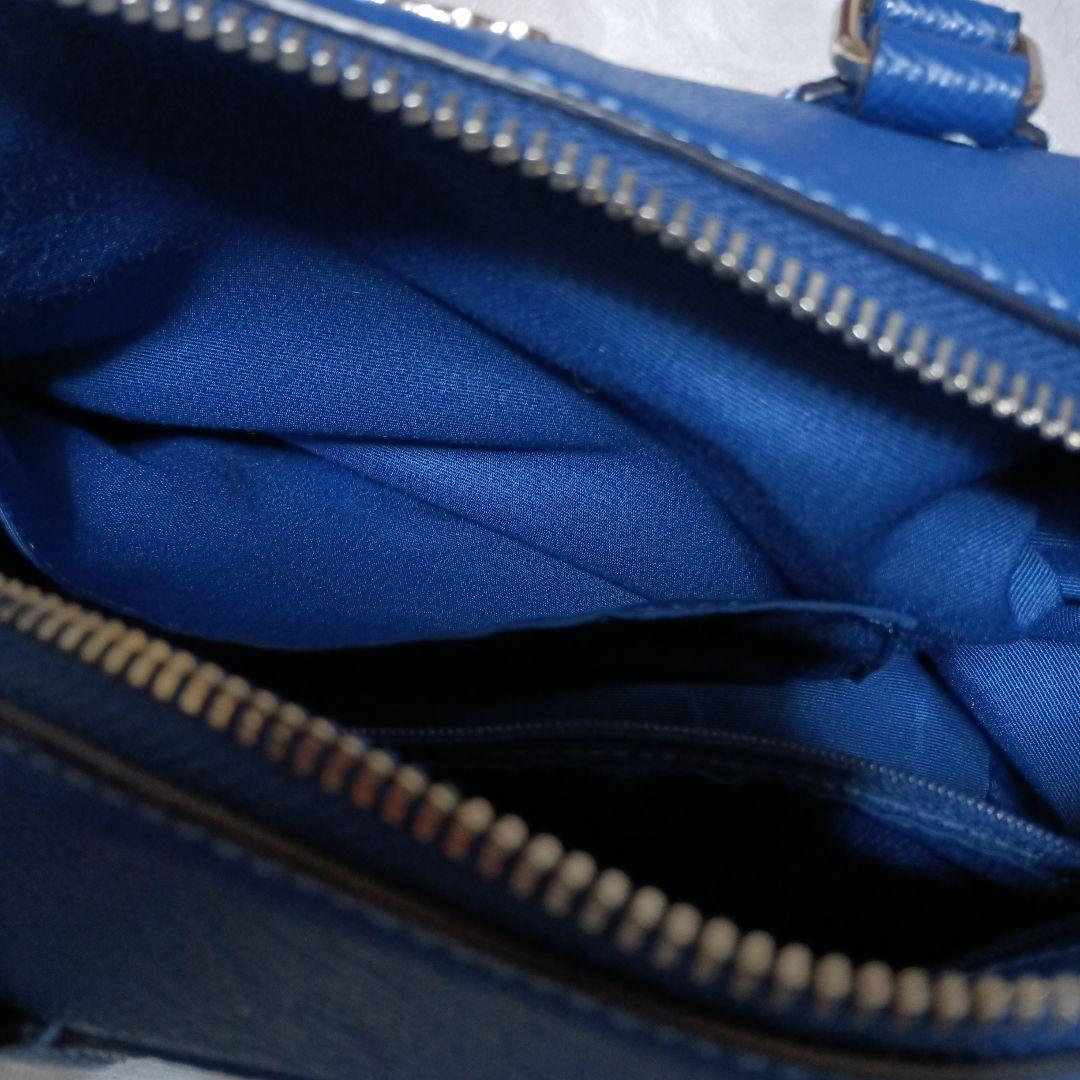 はなまゆです　coach ミニボストン　2wayショルダーバッグ ブルー