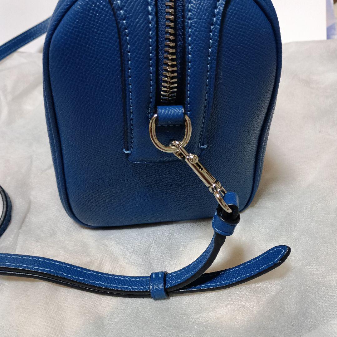 はなまゆです　coach ミニボストン　2wayショルダーバッグ ブルー