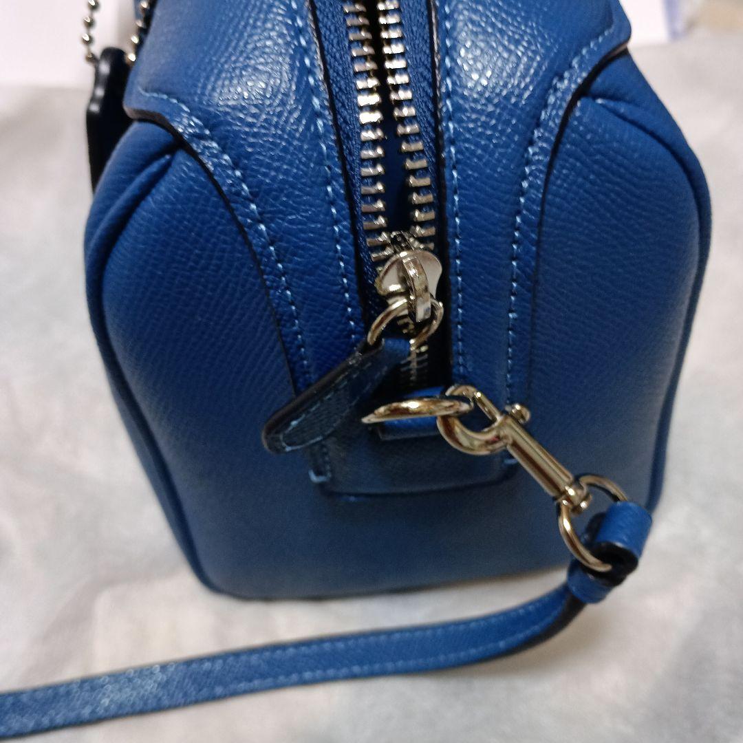 はなまゆです　coach ミニボストン　2wayショルダーバッグ ブルー