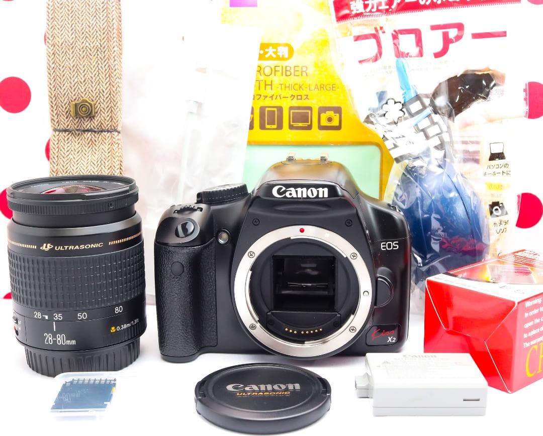 キャノン Canon kiss x2❤スマホに転送OK❤入門用一眼レフ❤