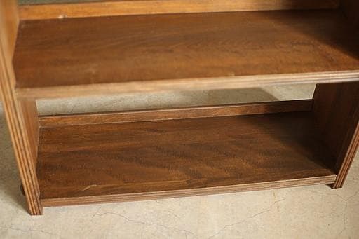 古い木製の収納棚　6段　くさび式本棚　食器棚　オープンラック　古家具　古道具