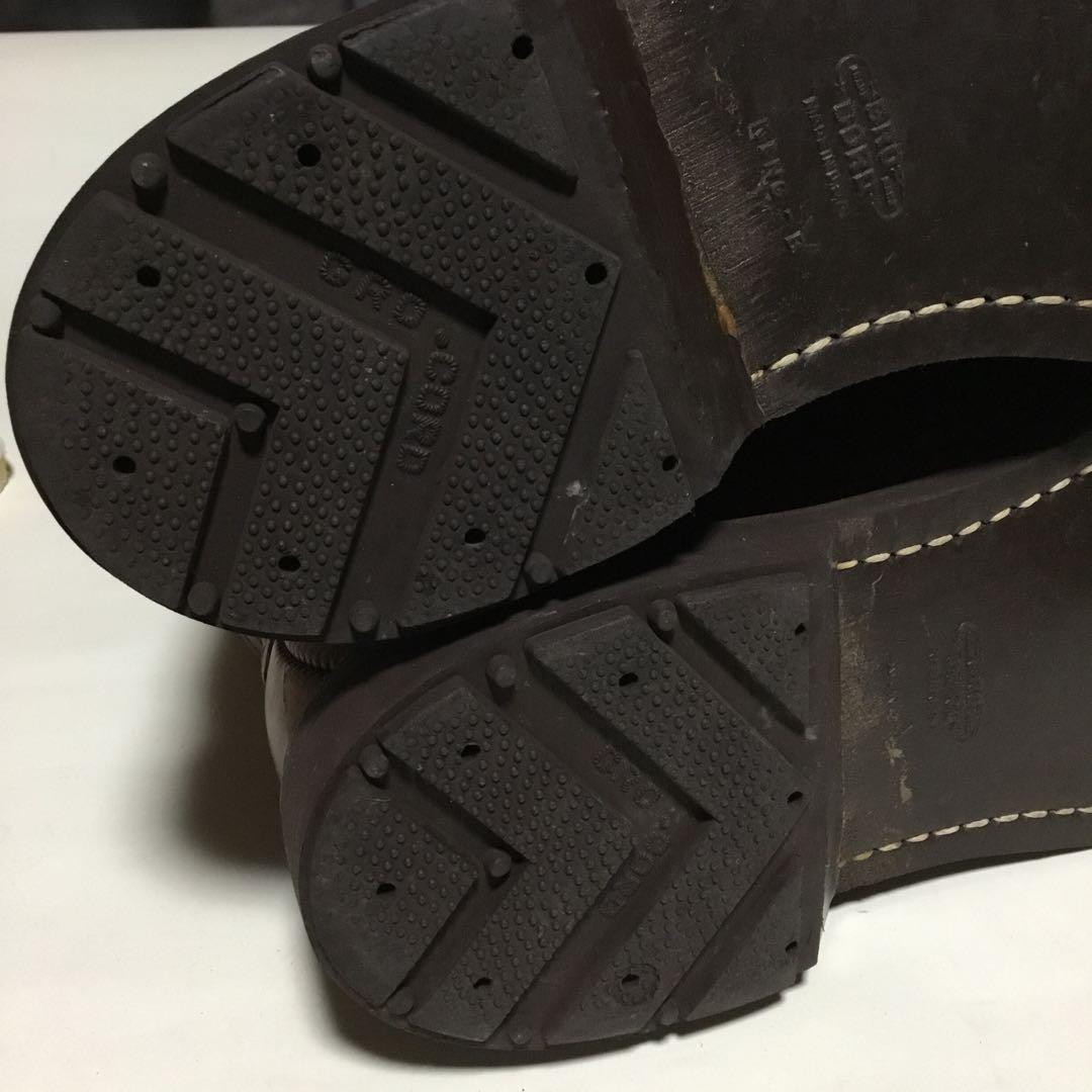 ブラウンレザー ミドルブーツ バックル付きラッセルモカシンスネークブーツゴーキー