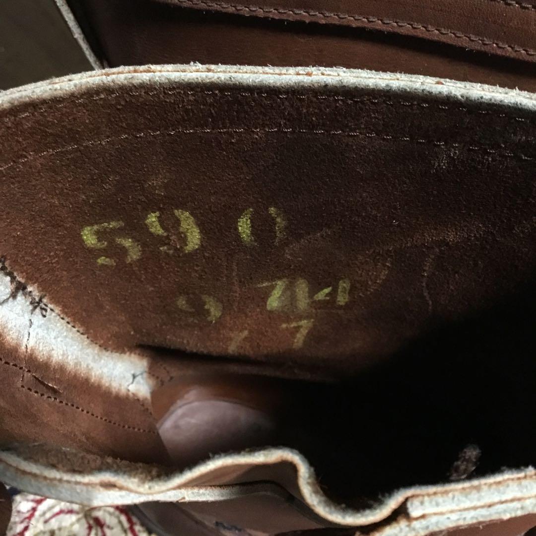 ブラウンレザー ミドルブーツ バックル付きラッセルモカシンスネークブーツゴーキー