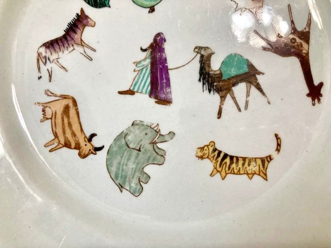 ARABIA Made in Finland アンティーク動物イラストの陶器皿
