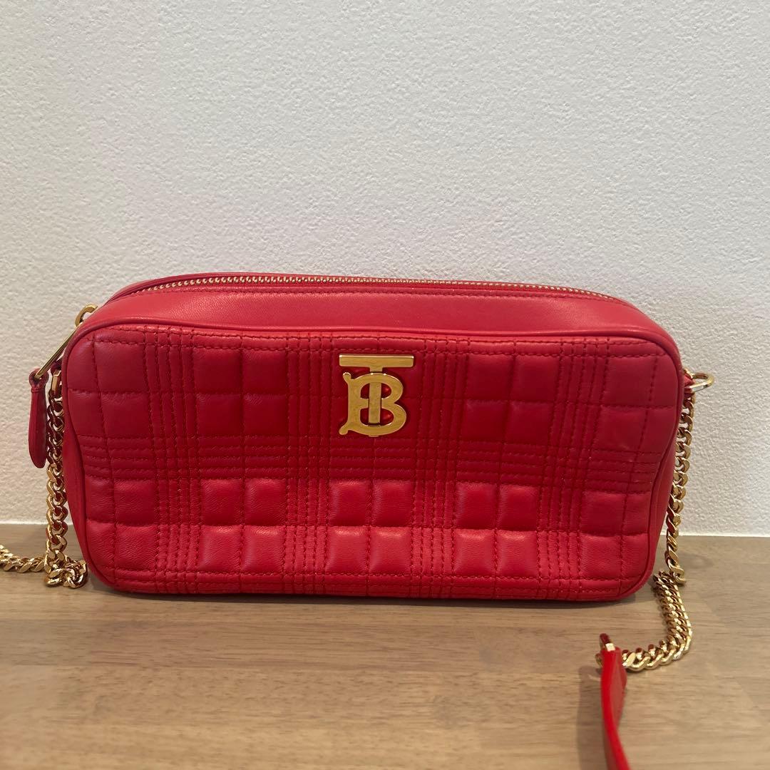 バーバリー　ショルダーバッグ　赤
