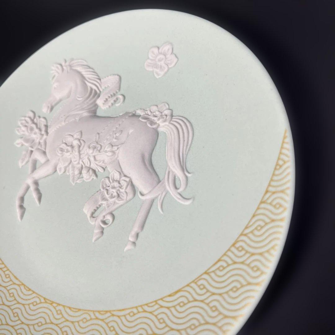 ［新品］ジャスパー　干支トレイ2026午年、馬、絵皿