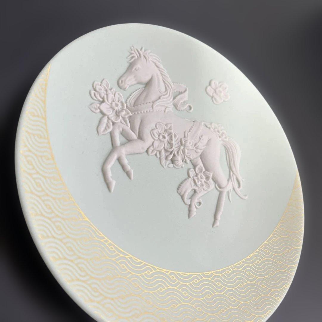 ［新品］ジャスパー　干支トレイ2026午年、馬、絵皿