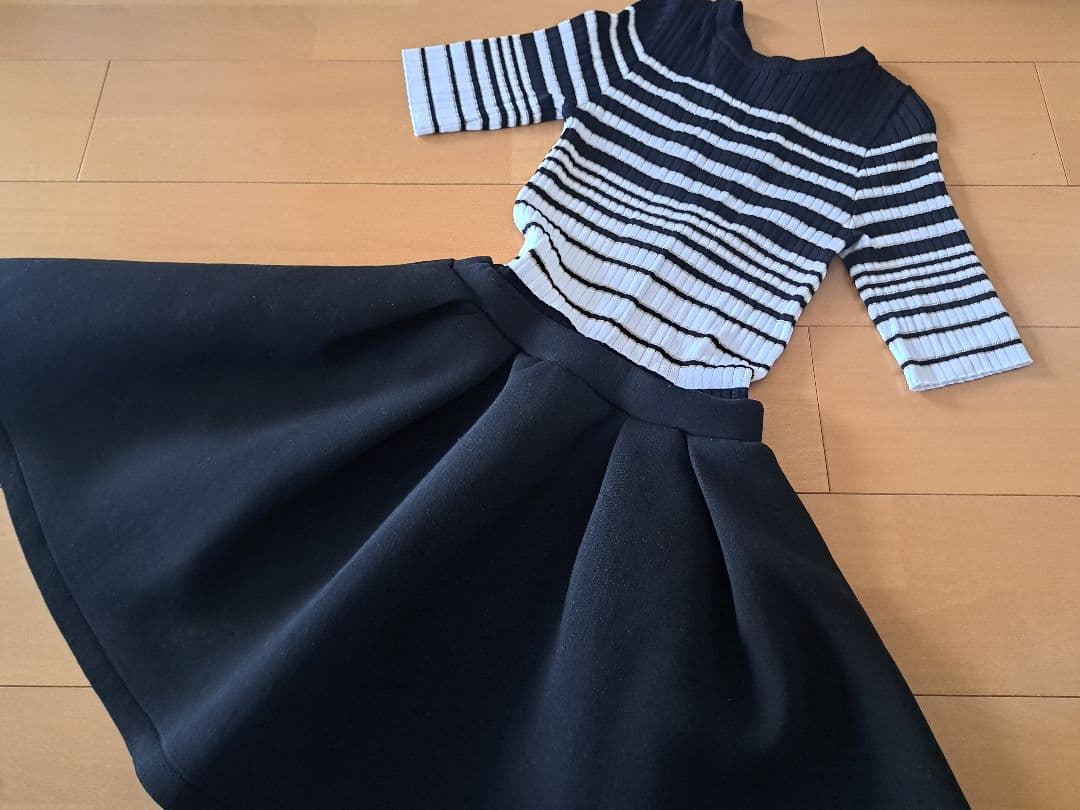 シェリエ　mulch boarder knit docking dress　ブラ