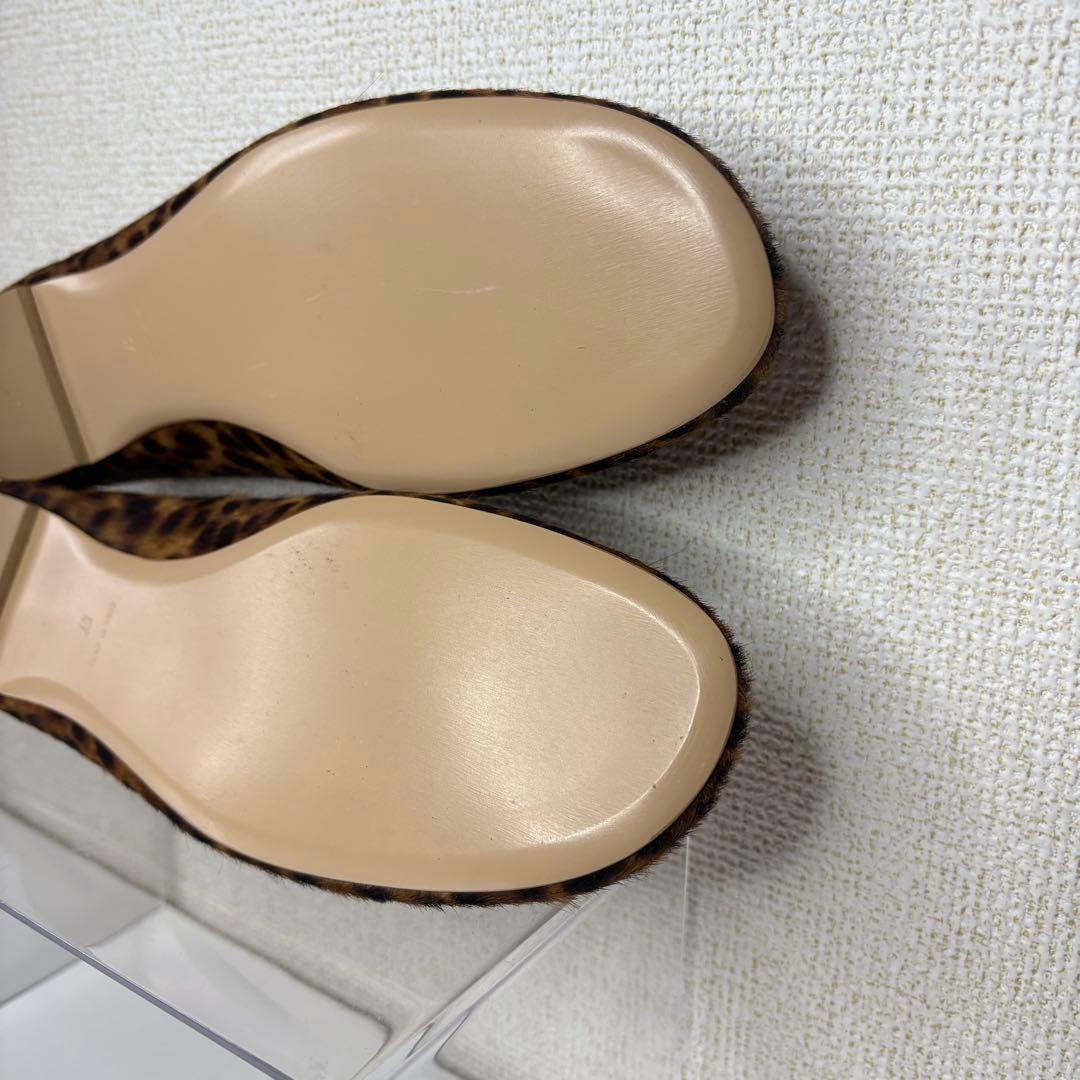 PIPPICHIC ピッピシック　37 23.5cm ハラコ　パンプス　ヒョウ柄