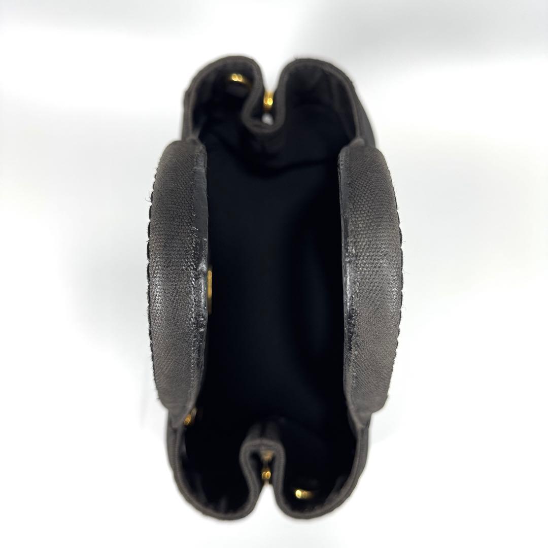PRADA カナパ S 2way ショルダー付 黒 キャンバス ハンドバッグ