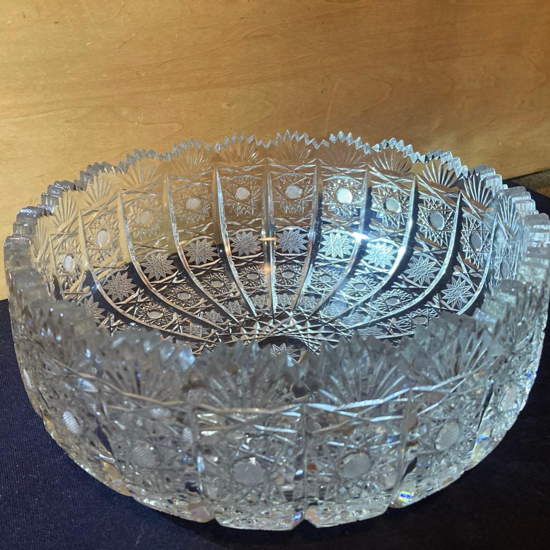 特大 クリスタルボウルLAUSITZERドイツ磁器BLEIKRISTALL24%