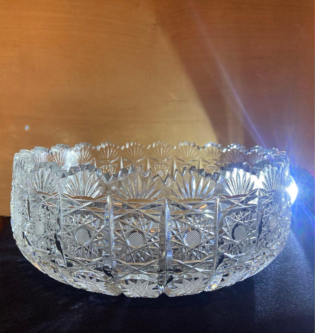 特大 クリスタルボウルLAUSITZERドイツ磁器BLEIKRISTALL24%