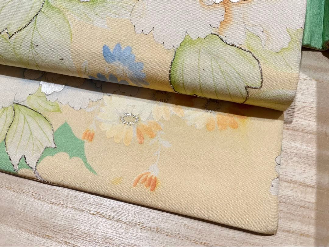 ◇限定出品◇牡丹と菊のアンティーク名古屋帯 蘇州刺繍
