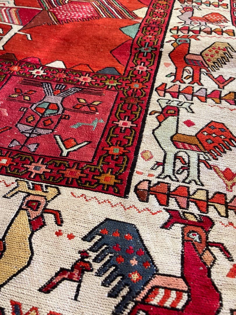 【在庫一掃セール】アルデビル キリム シルク 190cm×121cm