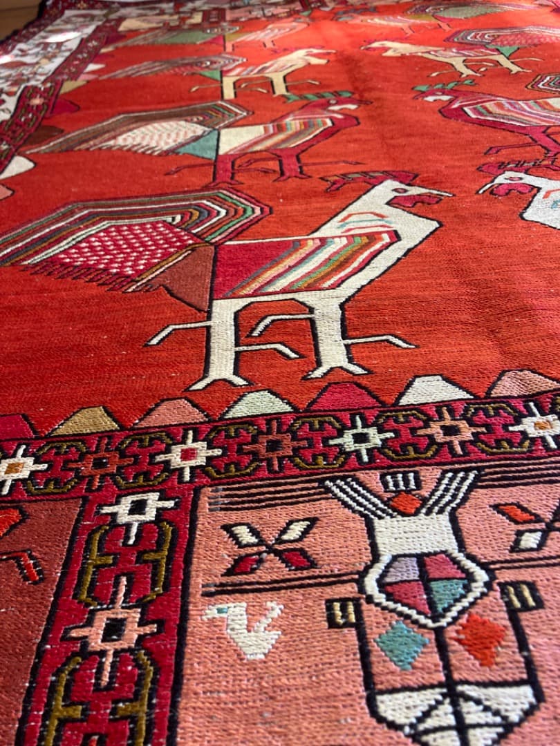 【在庫一掃セール】アルデビル キリム シルク 190cm×121cm