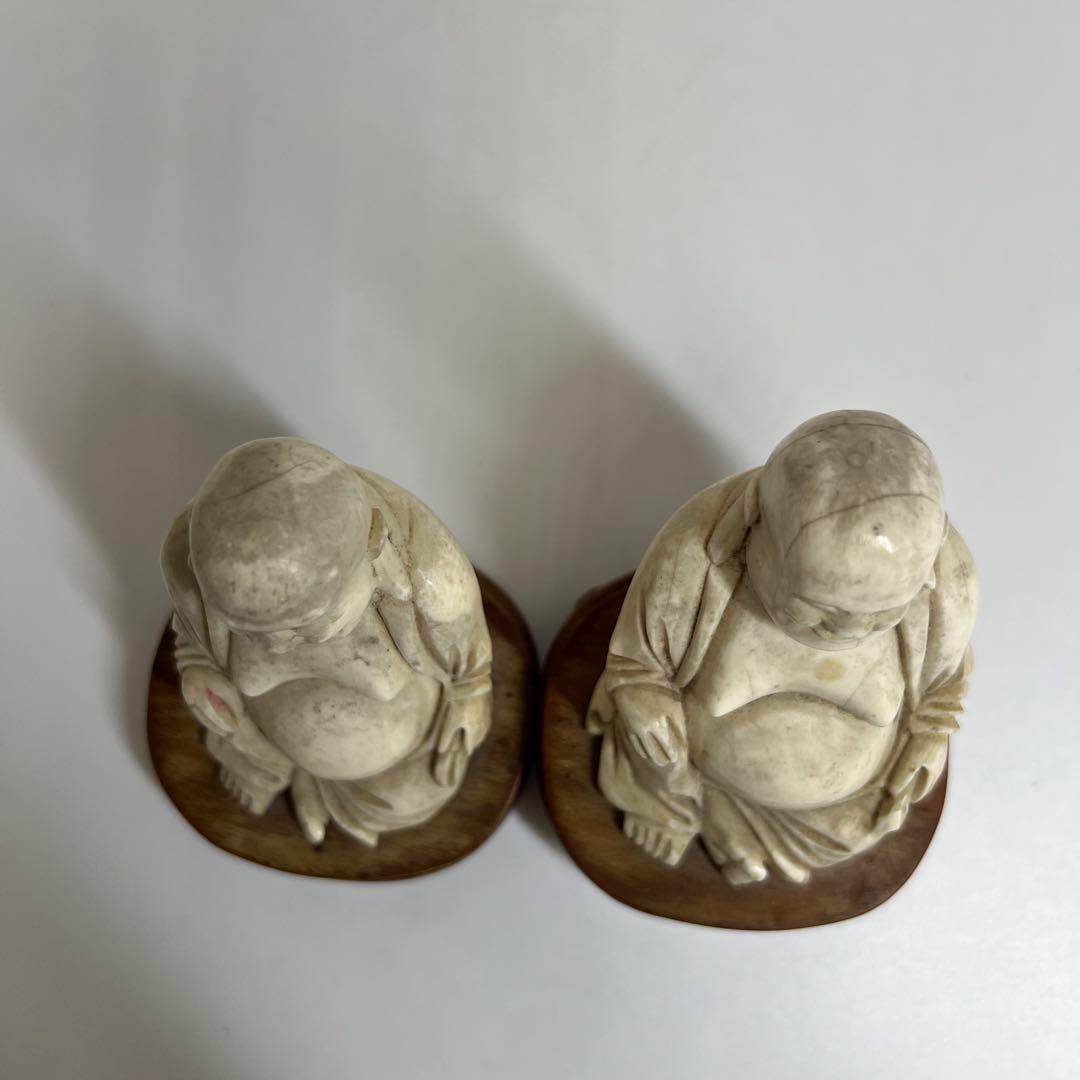 専用　極上　布袋　2体セット　410g h約10cm 東K7-1220①