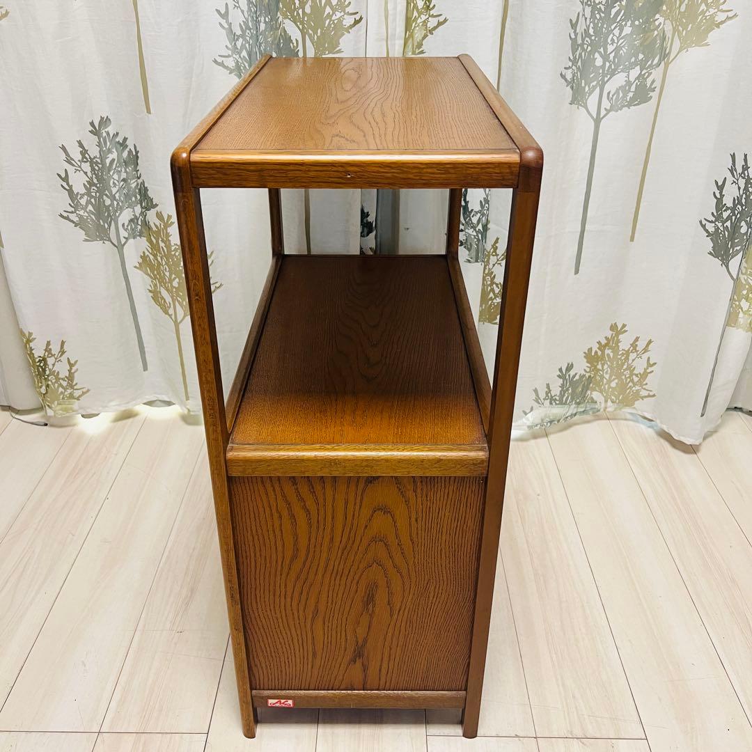【良品】曙工芸製作所 キャビネット オーク材 リビング収納