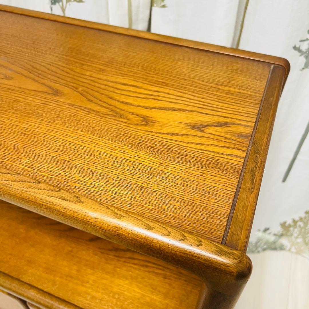 【良品】曙工芸製作所 キャビネット オーク材 リビング収納