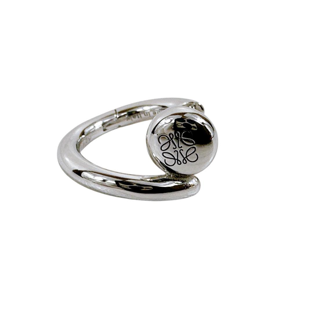 LOEWE ロエベ 現行品 アナグラム ペブル フープピアス ミニ 片耳