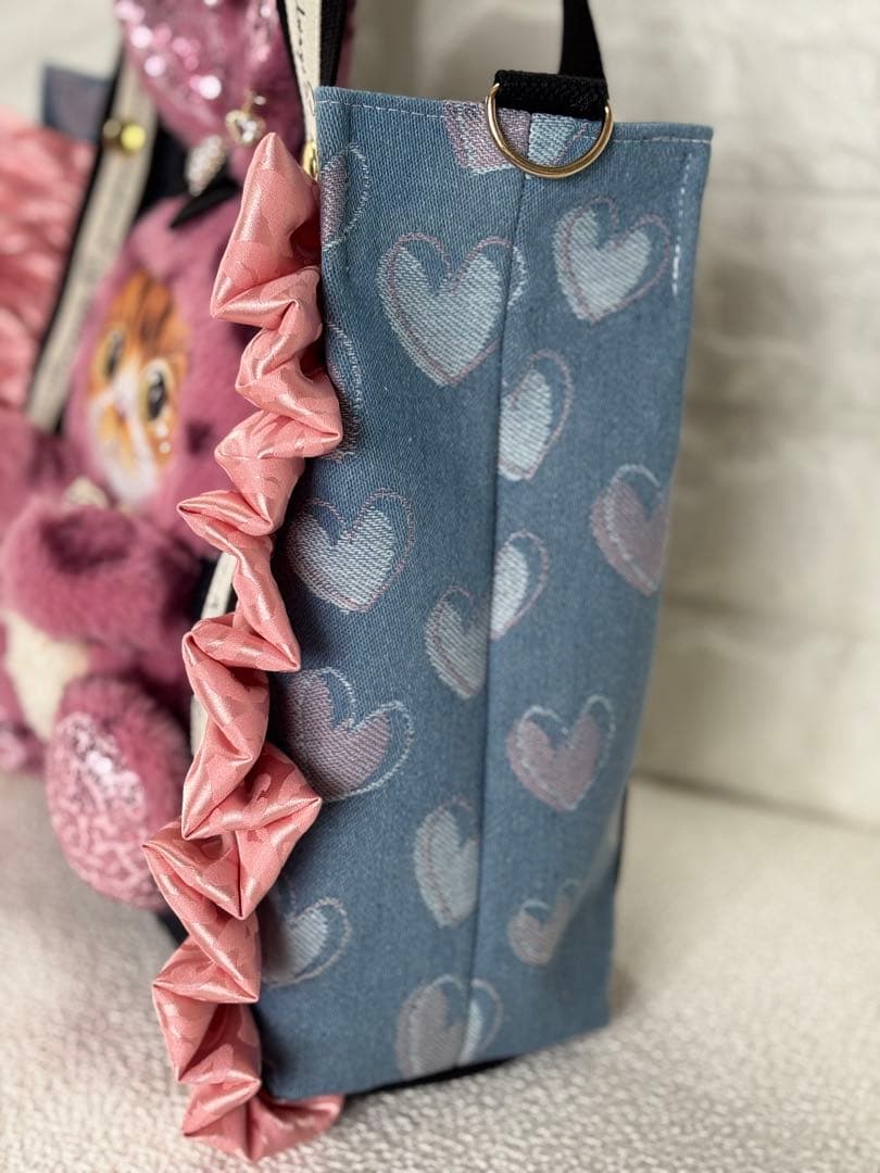 ゆ*ら様 コヤンイサムチョン　ハンドメイド　トートバッグ　ピンクヒョウ柄うさちゃ