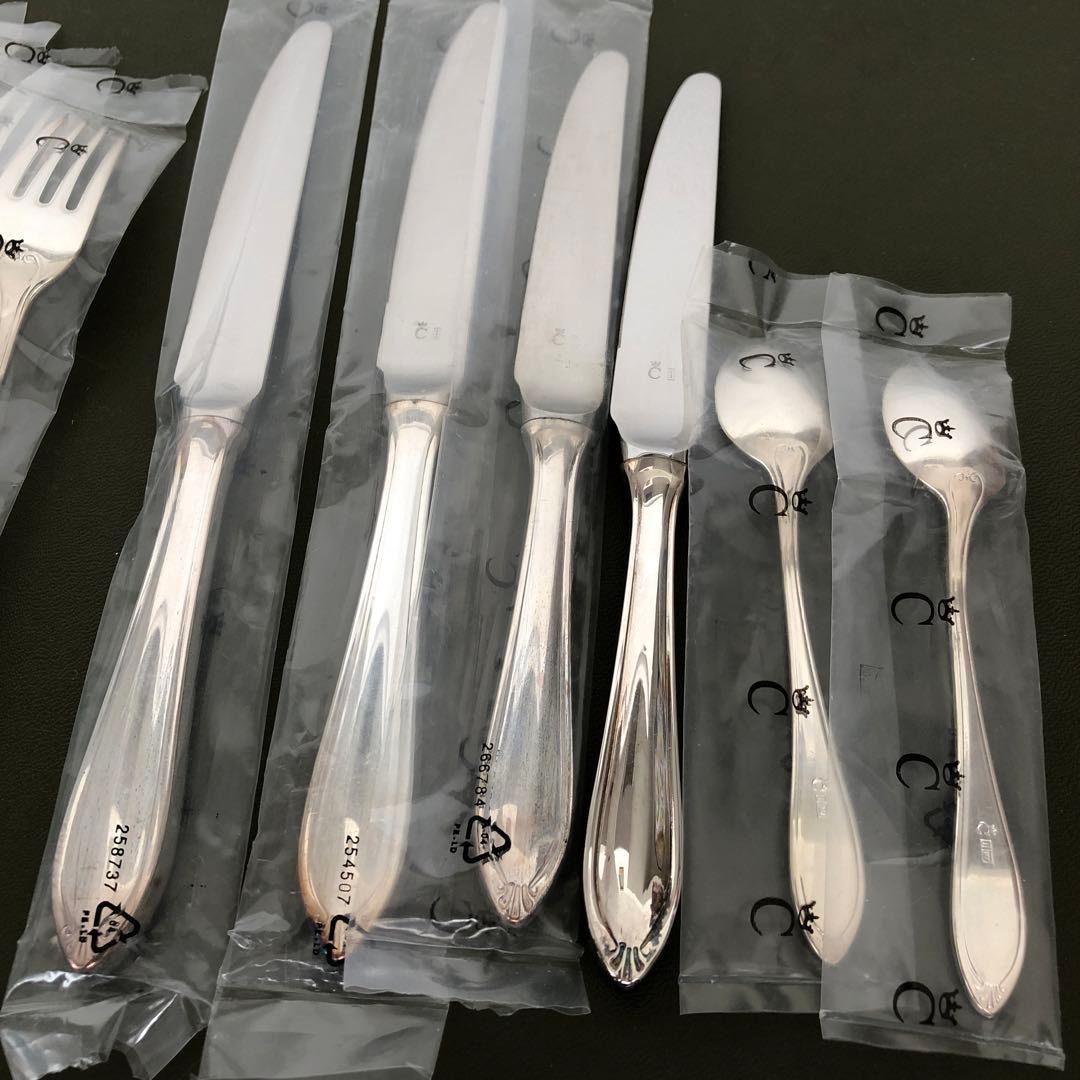 未使用　Versailles カトラリー 14本　シルバープレート　C/王冠刻印