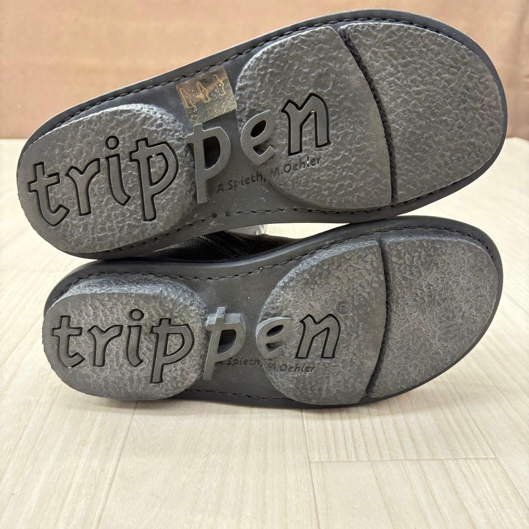■ trippen トリッペン シボ革 レザー ロングブーツ サイドジップ 35