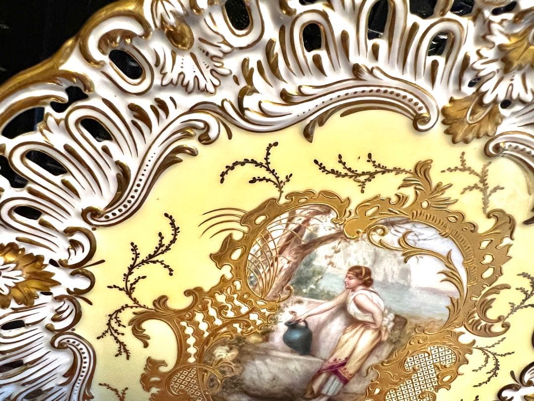 コールポート 最高峰 金彩絵付け キャビネットプレート