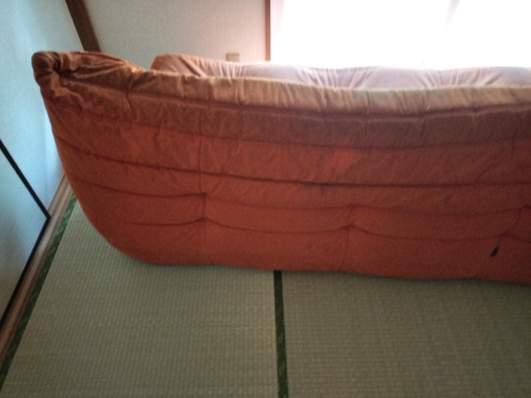 中古ligne roset Togo リーンロゼトーゴRl-691 3Pオレンジ