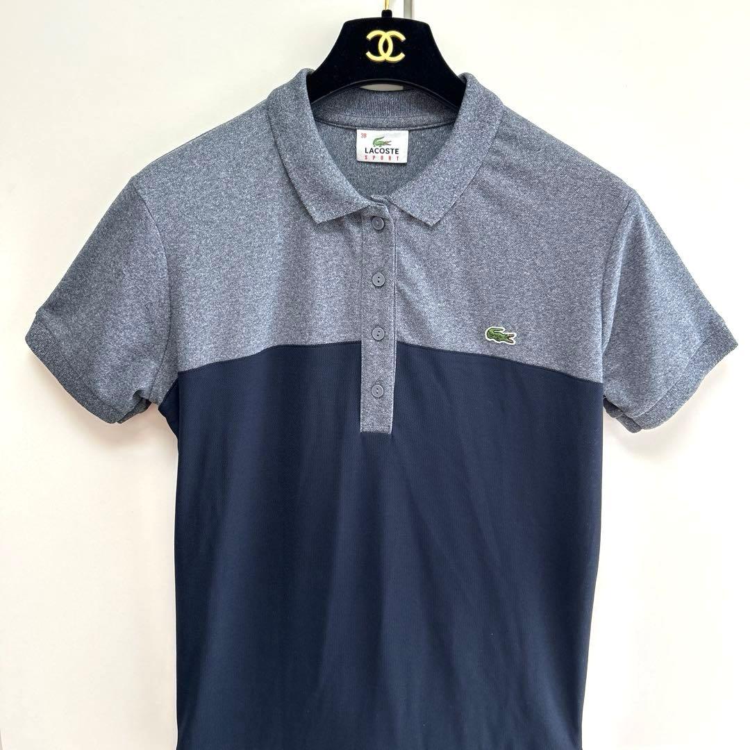 LACOSTEラコステ ポロシャツワンピース スポーツウェア バイカラー38M