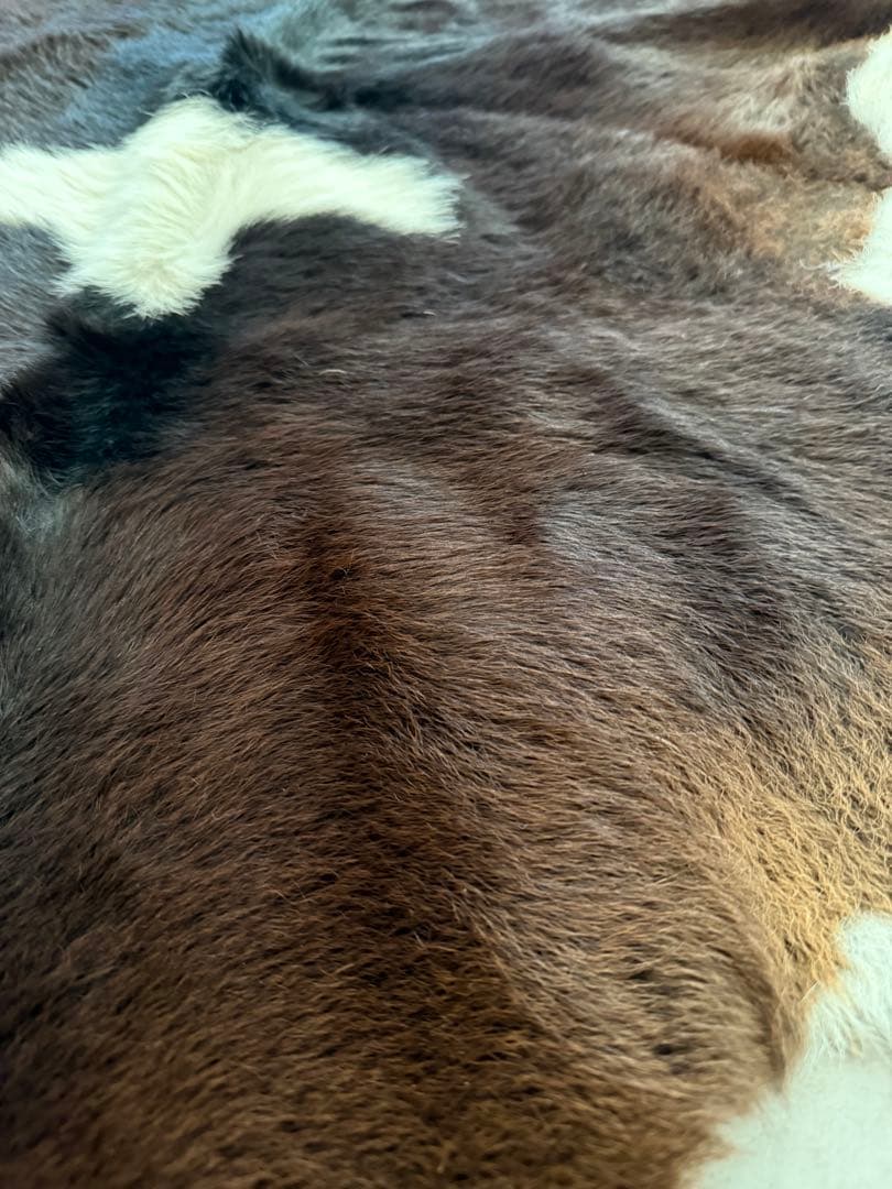 ハラコ 牛革ラグ(カーペット) 110cm×73cm